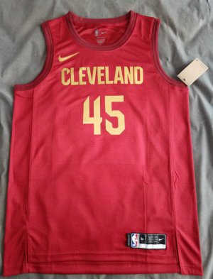 Maillot de Basket #45 Mitchell Cleveland Cavaliers 22-23 Rouge Imprimé